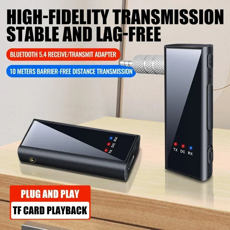 2-in-1 Bluetooth 5.4 audio-ontvanger, zender, stereomuziek, draadloze adapter