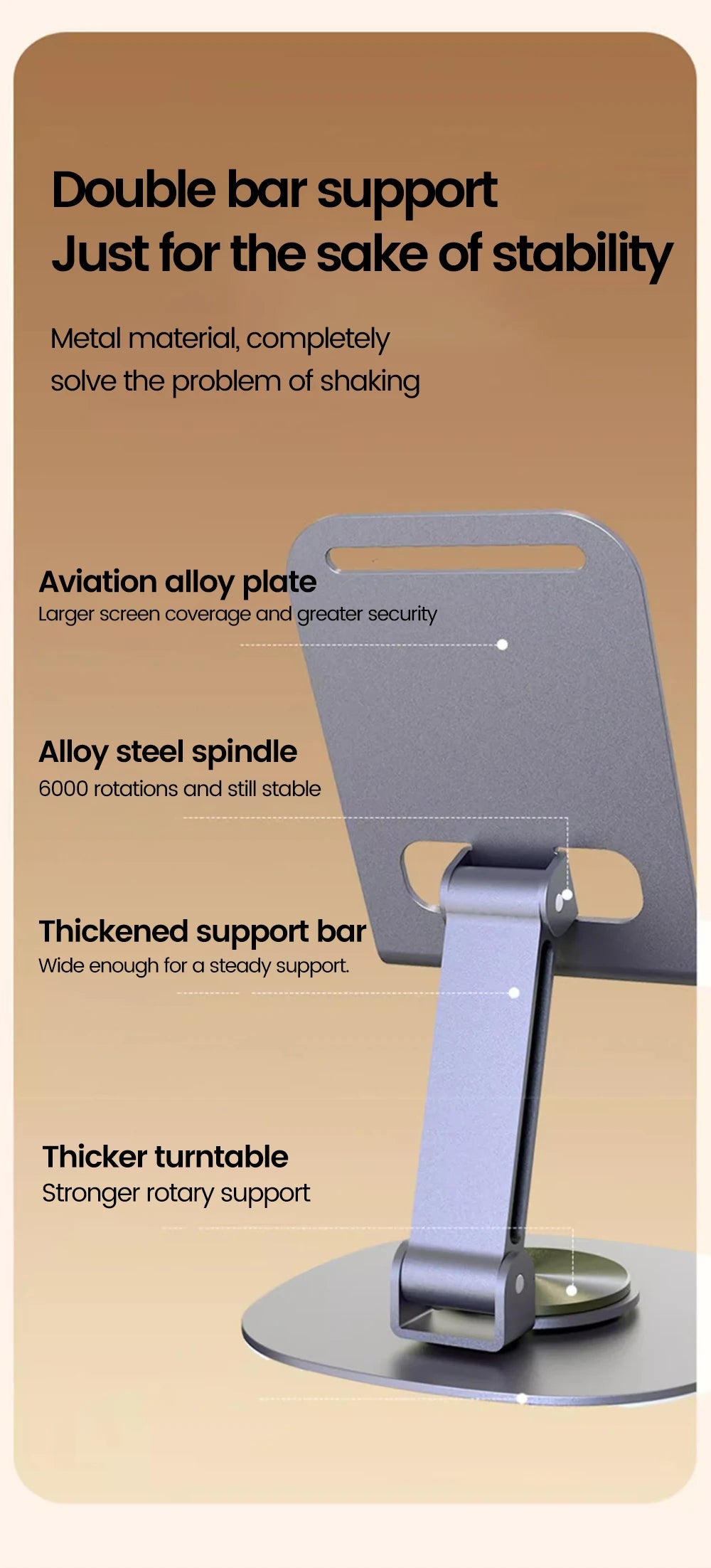 Olaf Draaibare Tafel Mobiele Telefoonhouder Ondersteuning Desktopstandaard Voor iPad Samsung