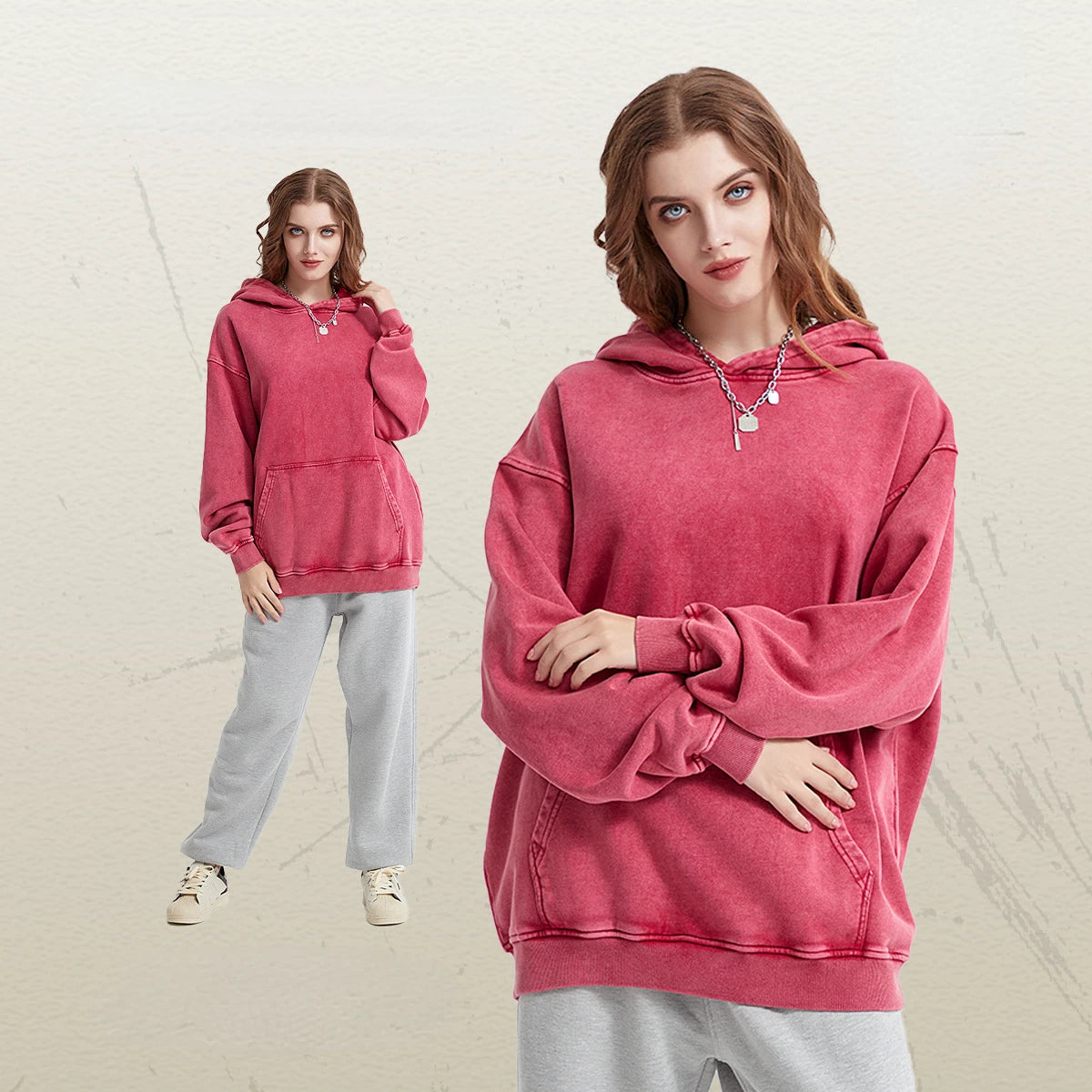 Bornladies Retro Verdikte Hoodie Mode Warme Trui 100% Katoen Dames Trend