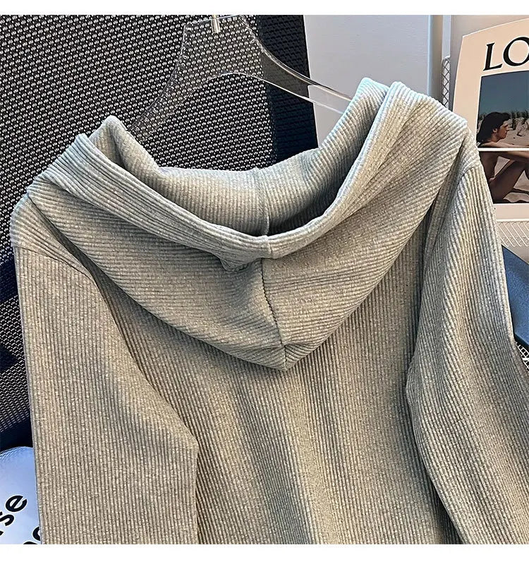 Uniek geknoopt T-shirt met capuchon voor dames, lente/herfst, onregelmatige korte mouwen, lange mouwen, basislaag