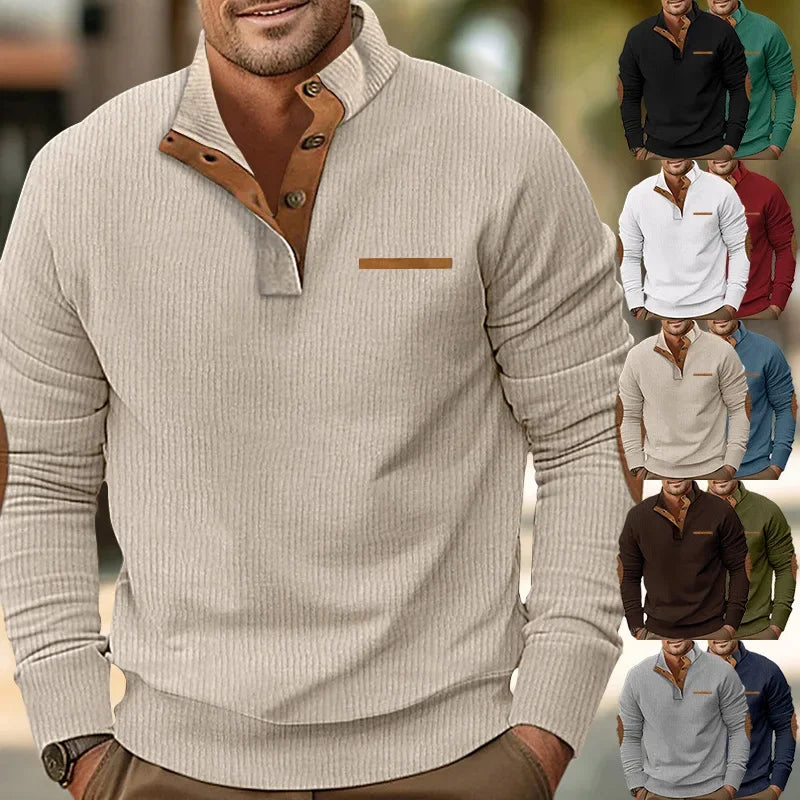 Casual Outdoor Men s Jacket Spring Autumn Corduroy Long Sleeve Stand Collar Sweatshirt Comfortable