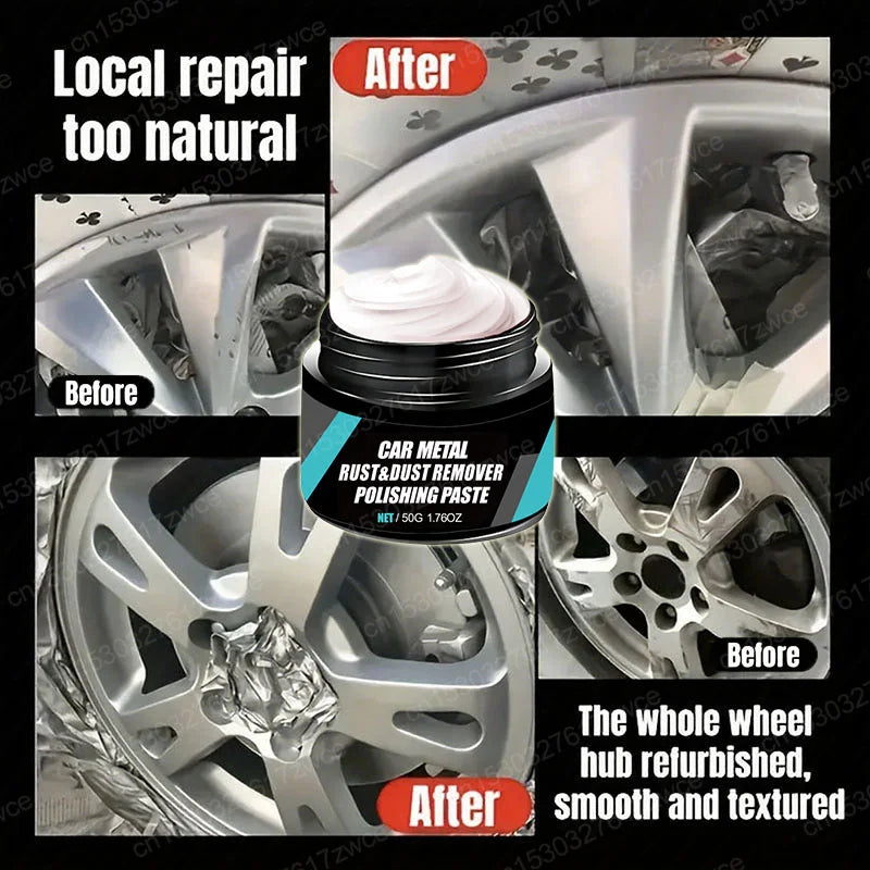 Motorcycle Metal Rust & Wheel Hub Rust Scratch Repair Wax Agent Car Metal