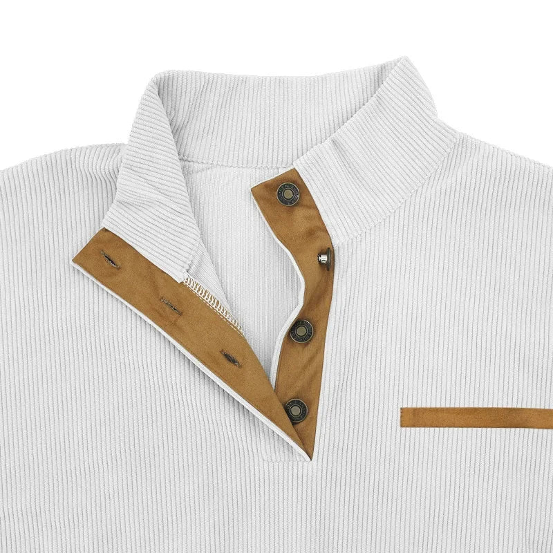 Casual Outdoor Men s Jacket Spring Autumn Corduroy Long Sleeve Stand Collar Sweatshirt Comfortable