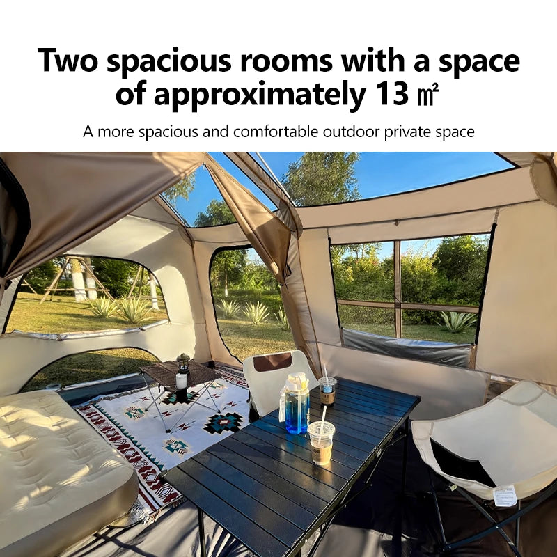 Sonuto Quick Setup Large Camping Automatic Tent 4 7 Person Double Hall Ridge