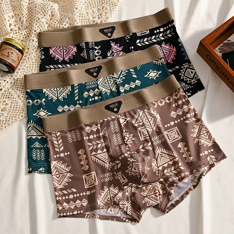 1 stuk herenondergoed van ijszijde, boxershorts, plus size 6XL, ademend
