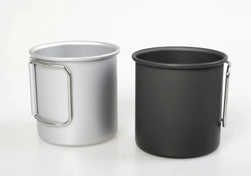 Kampeermok, aluminiumlegering, beker, toeristisch servies, picknickgerei, buitenkeuken