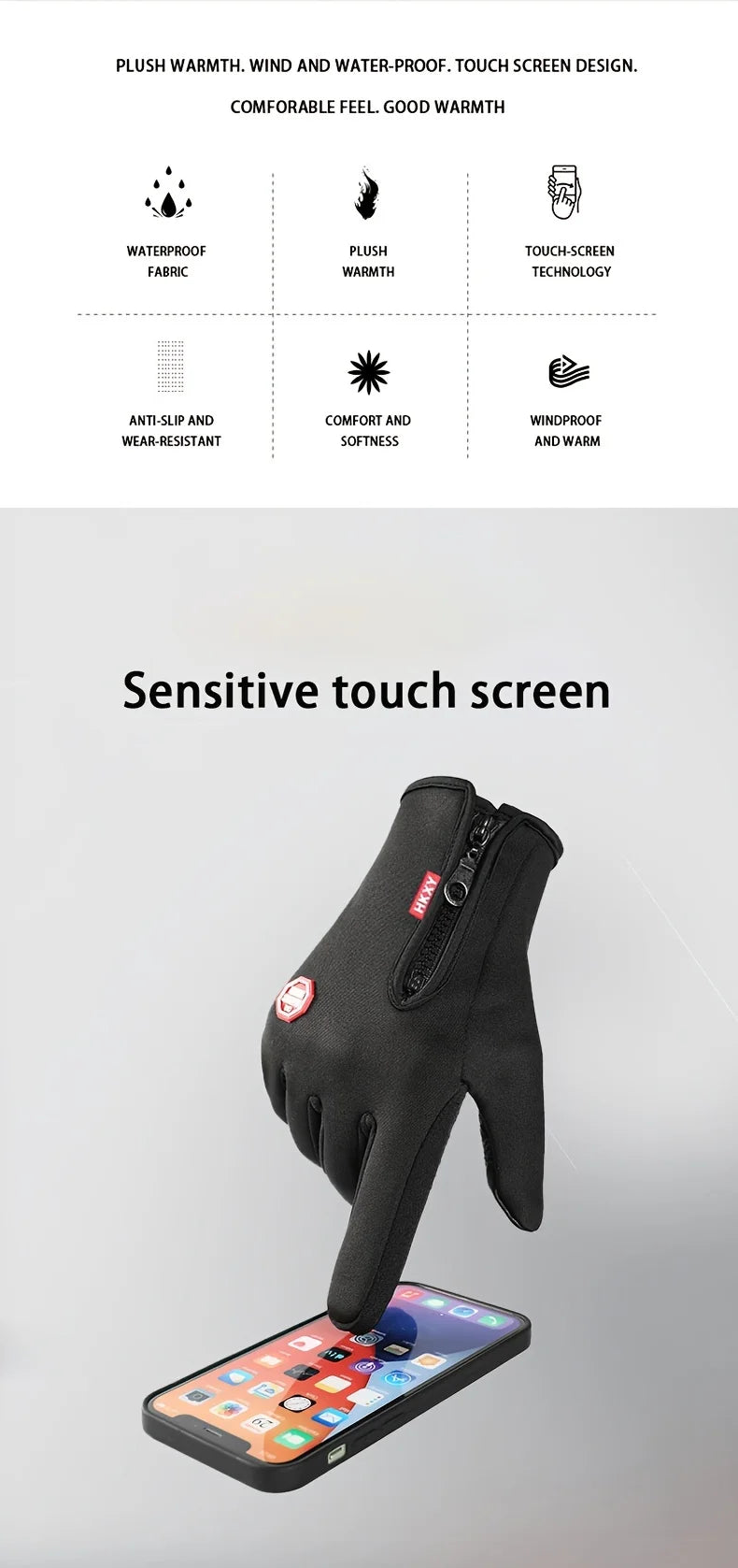 Buitenfiets handschoenen, fietsen voor warmte en antislip in herfst en winter
