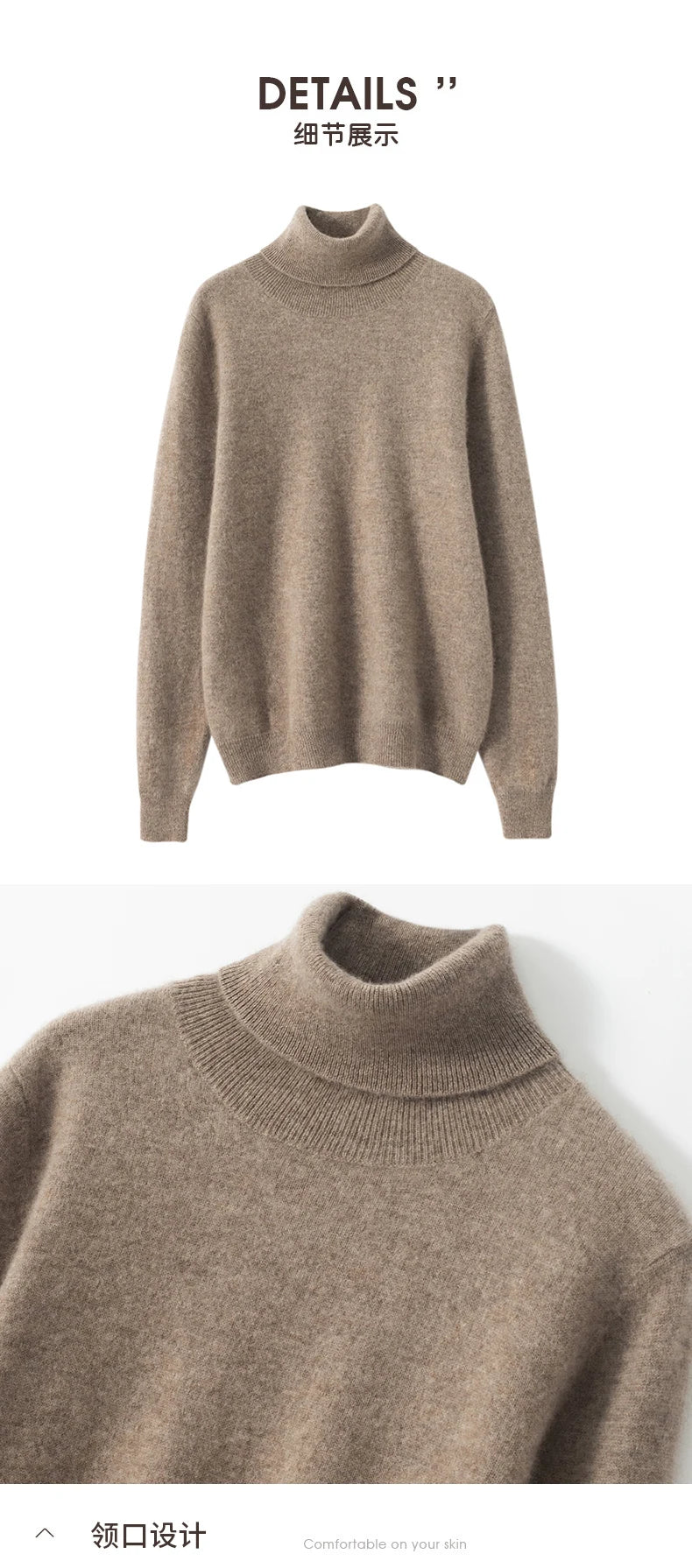 Женские кашемировые свитера с длинными рукавами, свободные женские водолазки, модные пуловеры