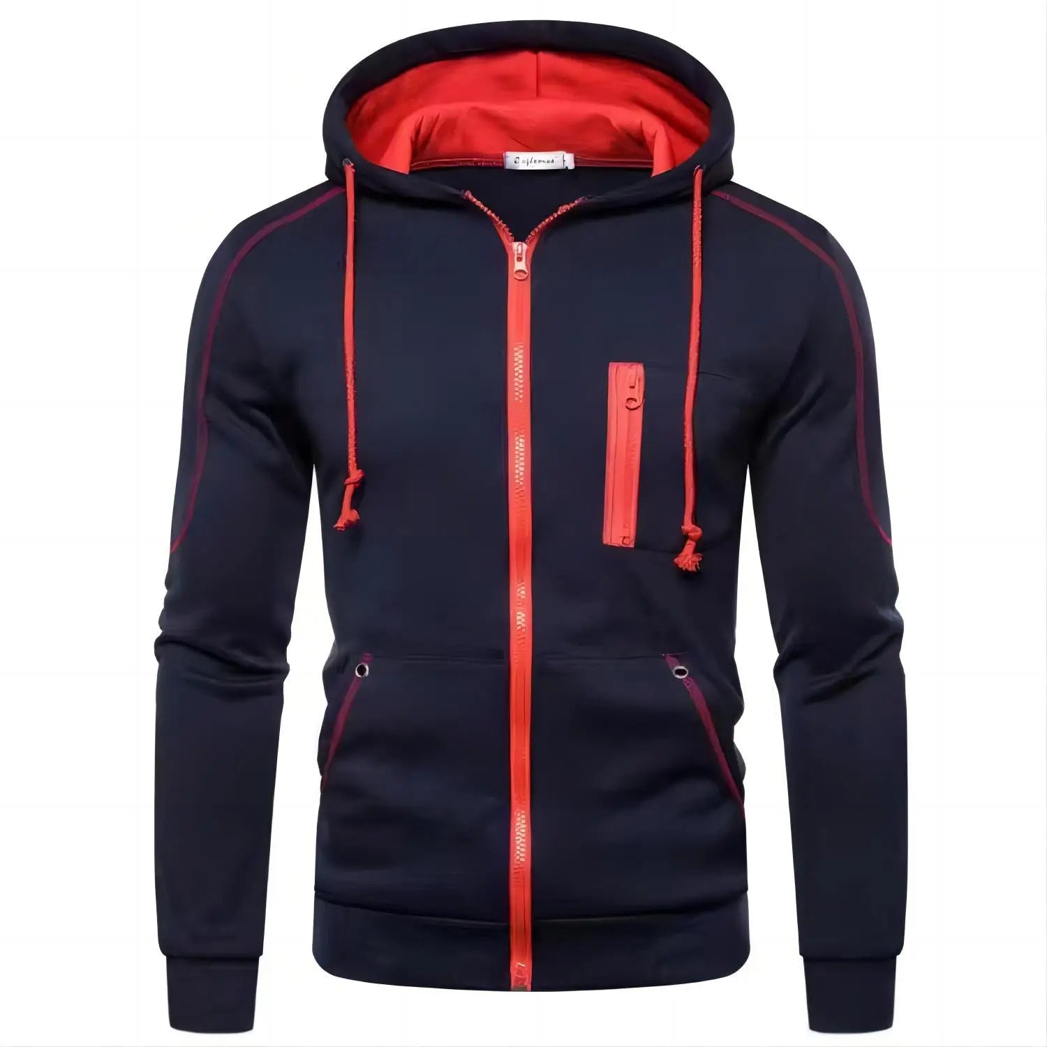 Men s Hoodie Jacket Streetwear Long Sleeve Sweatshirts Zipper Hooded Pullover