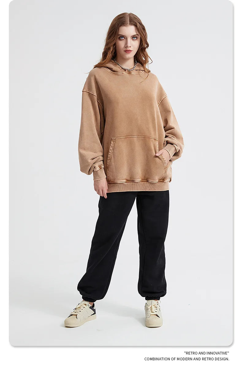 Bornladies Retro Verdikte Hoodie Mode Warme Trui 100% Katoen Dames Trend