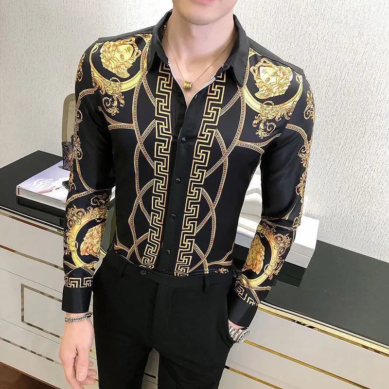 Summer Korean Style Retro Elegant Fashion Loose Casual Handsome Men s Shirt