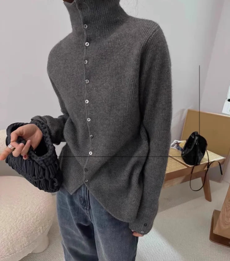 Europese goederen zachte wasachtige kasjmier gebreide cardigan herfst en winter modieus