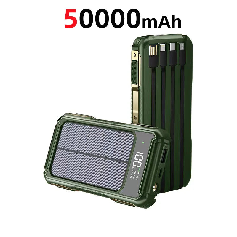 80000mAh Large Capacity Portable Outdoor Solar Mobile Power 4 in 1 Built in