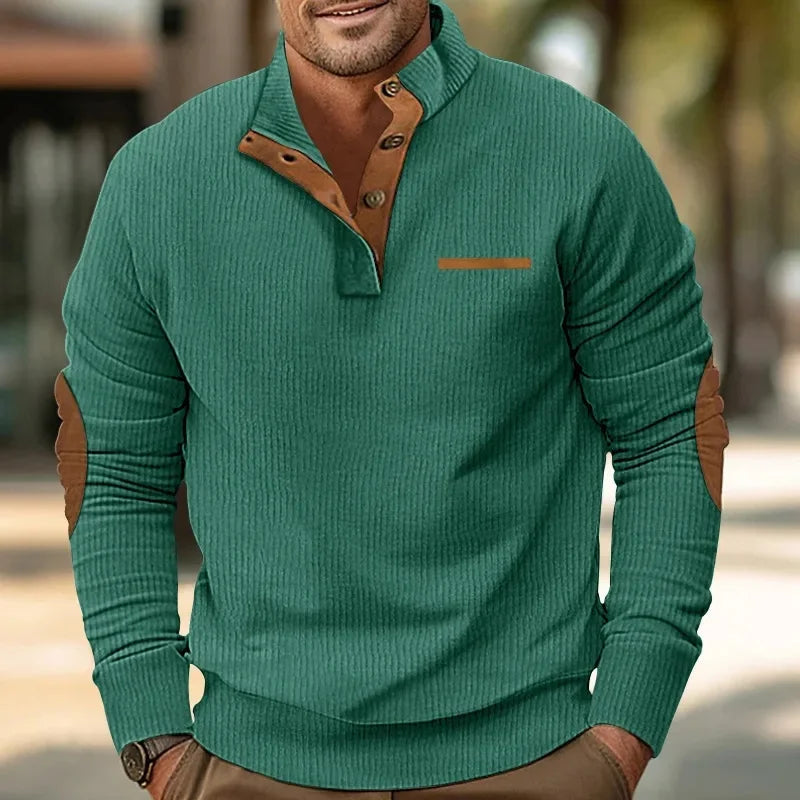 Men s Casual Long Sleeve Hoodie Stand Collar Velvet Sweatshirt Winter Style Independent Station Fake