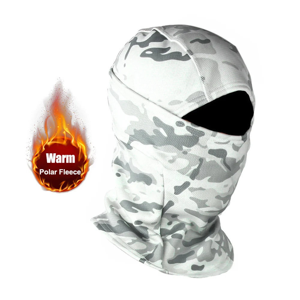 Winter Fleece Warm Camouflage Balaclava Outdoor Cold proof Ski Cycling Full Face