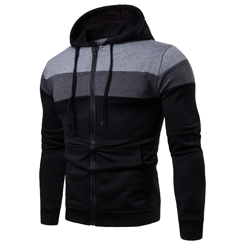 Zip Up Hoodies Autumn Hooded Sweatshirts Men s Hoodie Cardigan Solid Color
