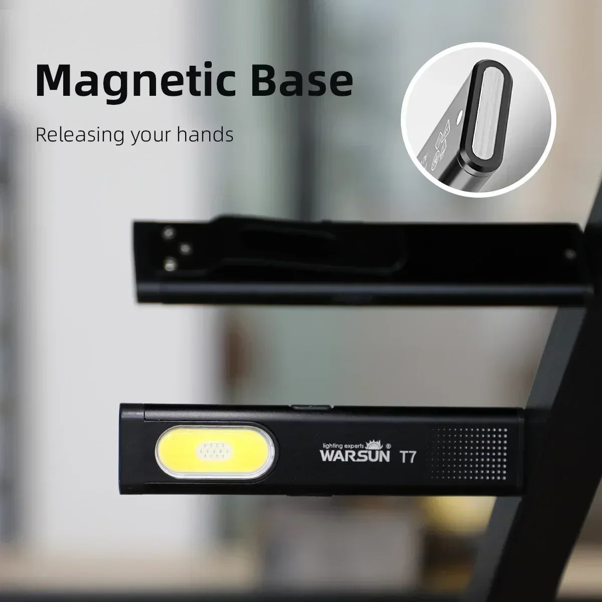 Warsun LED sleutelhanger zaklamp USB C oplaadbare draagbare mini zaklamp