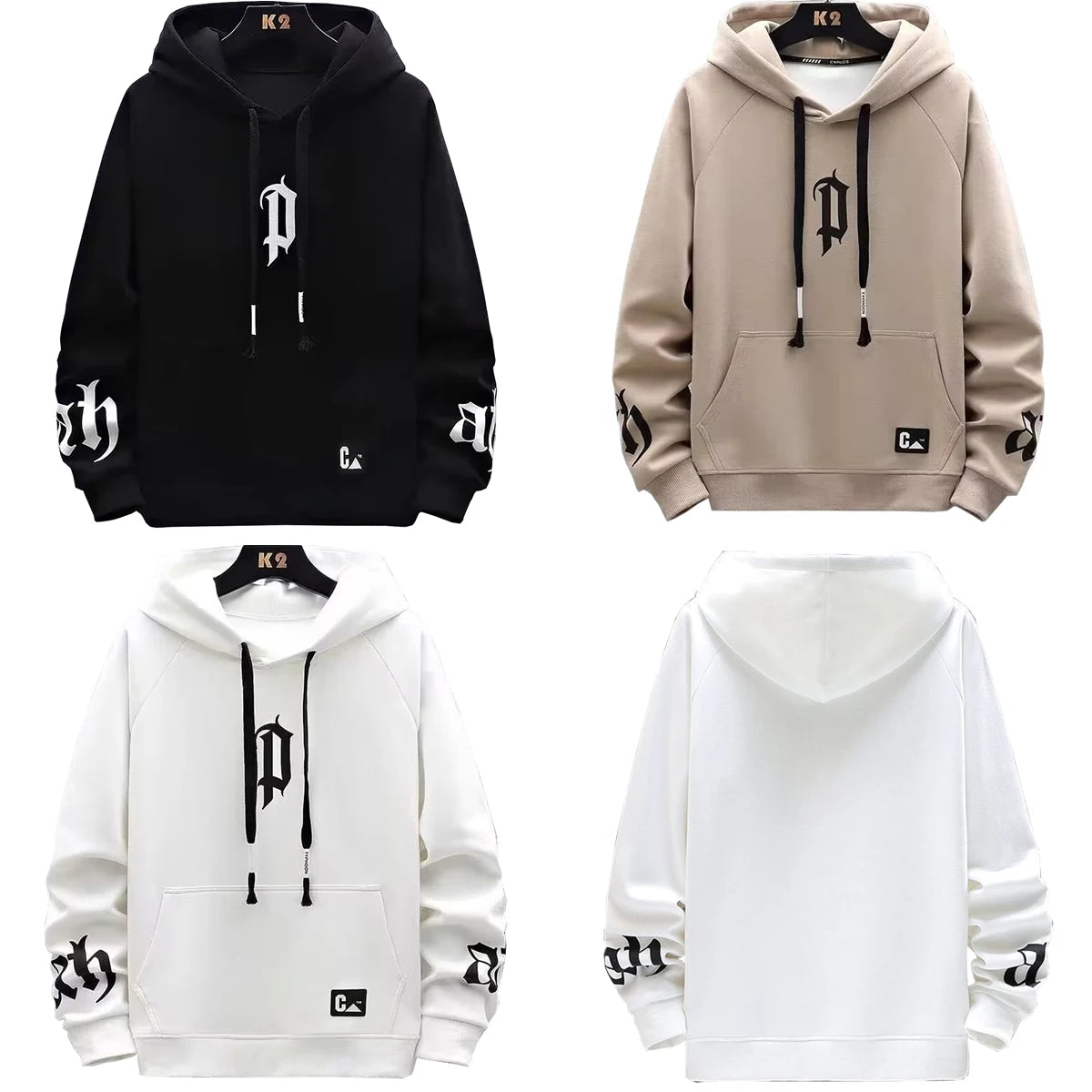 Men s Hooded Sweatshirt With Printed Pattern Thickened Fleece Hoodie Youth Autumn Winter Couple