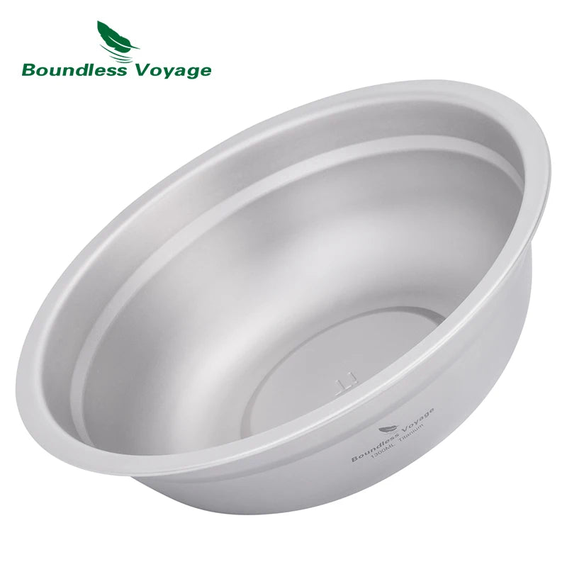 Boundless Voyage Titanium Bowl Rice Soup Salad Serving Bowl Ultralight Outdoor