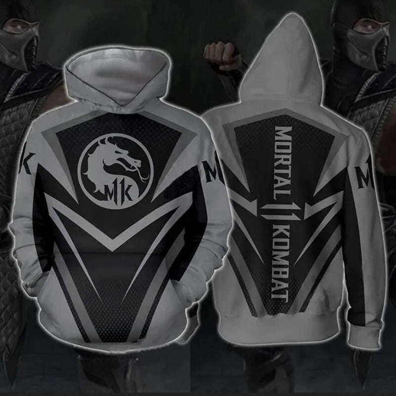 Mortal Kombat Hoodies Men Fashion 3D Printed Long Sleeve Cosplay Sweatshirts Women Casual Harajuku