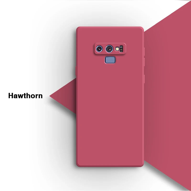 Vierkant vloeibaar siliconen hoesje voor Samsung Galaxy Note9 Note 9 telefoonhoesje Candy