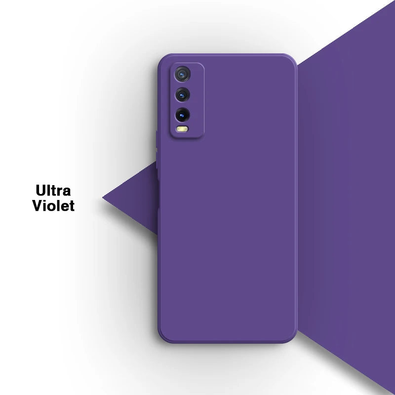 Interne, zachte telefoonhoes voor Vivo Y20i 6.51 V2027 V2032, vloeibare siliconen