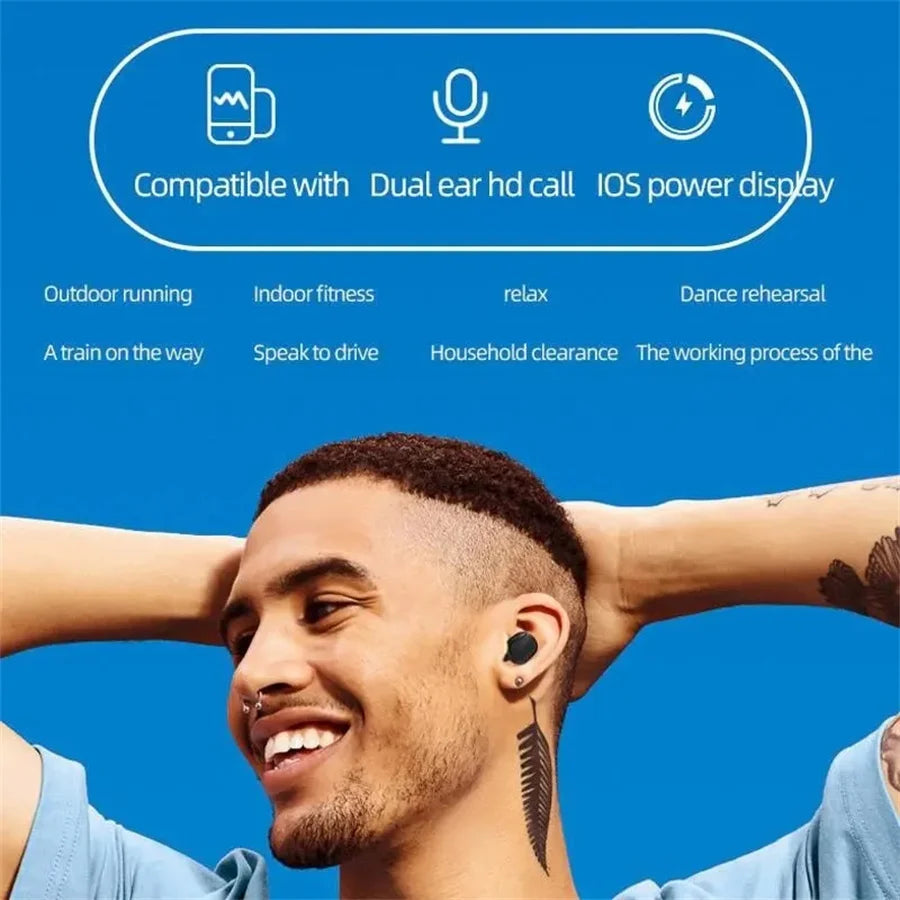 TWS A6S Headset Draadloze Oordopjes Bluetooth Hoofdtelefoon Sport LED Display