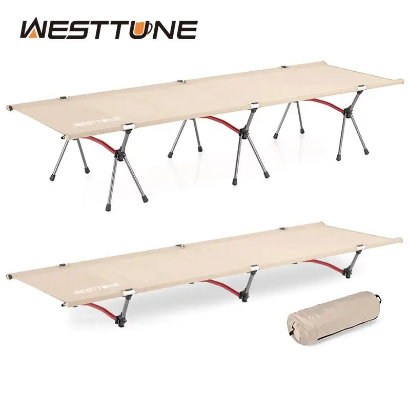 Westtune Camping Cot Portable Folding Bed Ultralight Aluminum Alloy Sleeping Cot