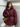 Bornladies Winter Women Wine Red Hooded Puffer Coat Drawstring Waist Zipper Warm