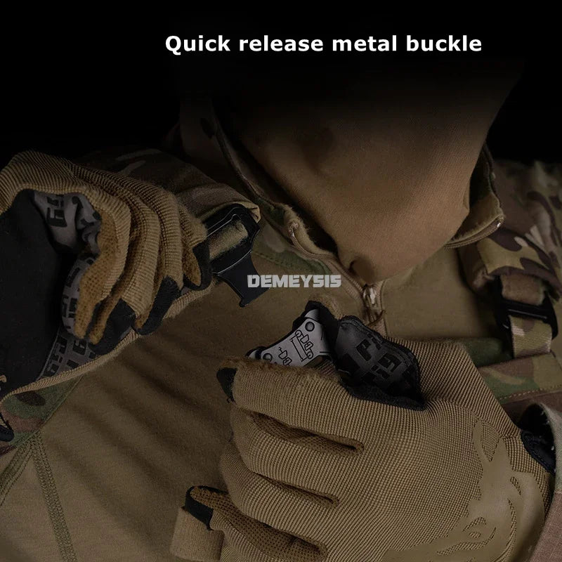 Tactical Vest Airsoft Plate Carrier Military Training Modular Molle System with Triple Magazine