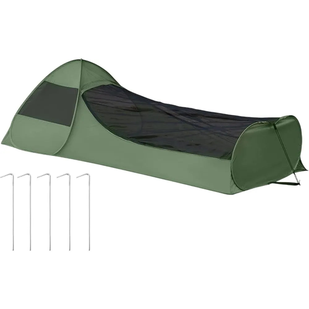 Foldable Pop Up Single Tent Portable Camping Tent Canopy Sleeping Net with