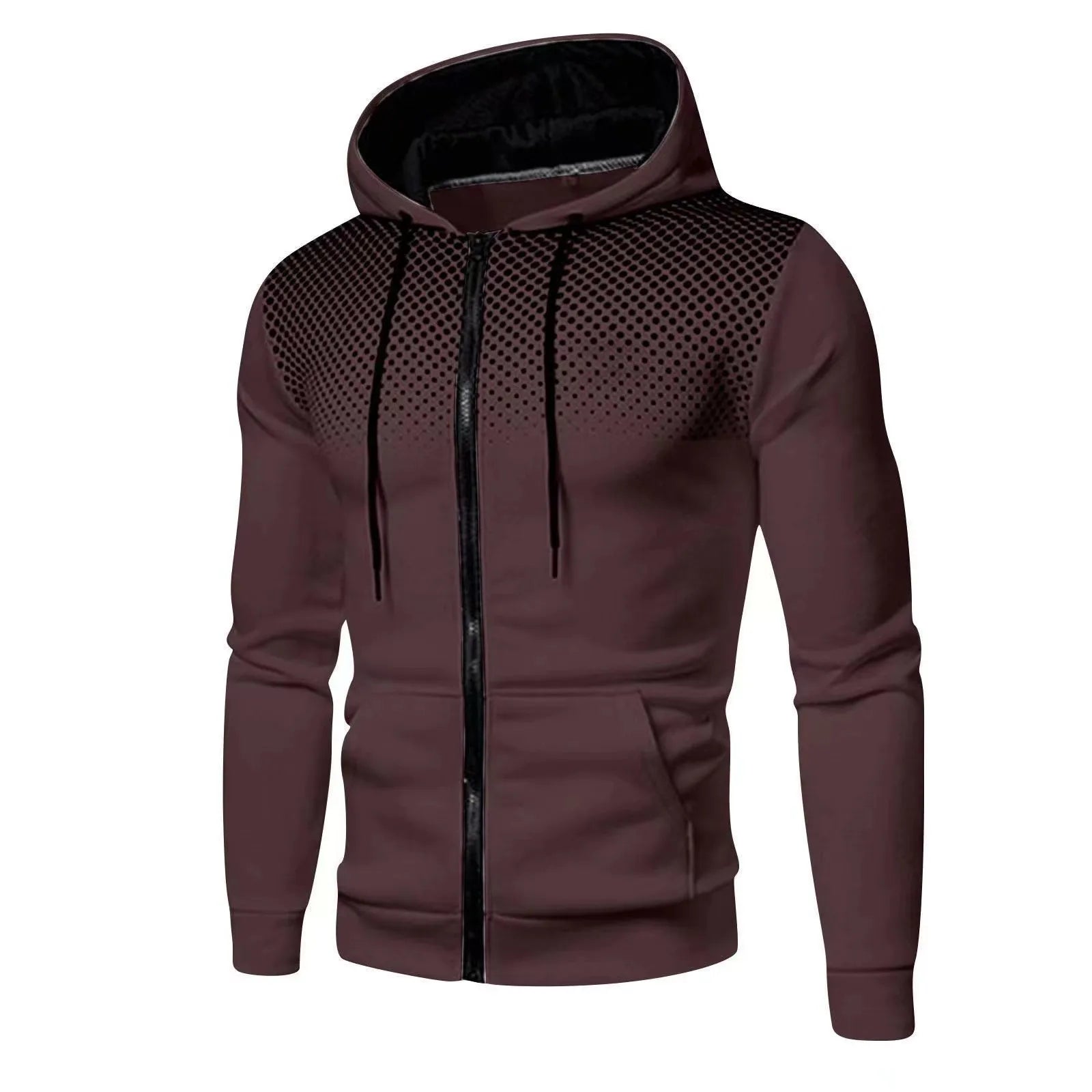 Men s Hoodie Jacket Streetwear Long Sleeve Sweatshirts Zipper Hooded Pullover