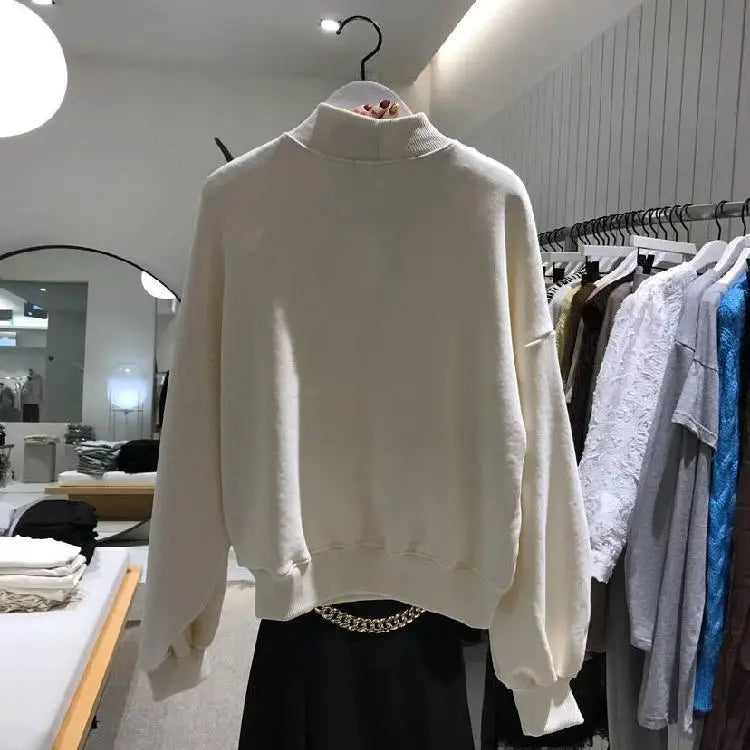 Loose Hollow Thin Sweatshirt Slim and Versatile Tops Ins Trendy