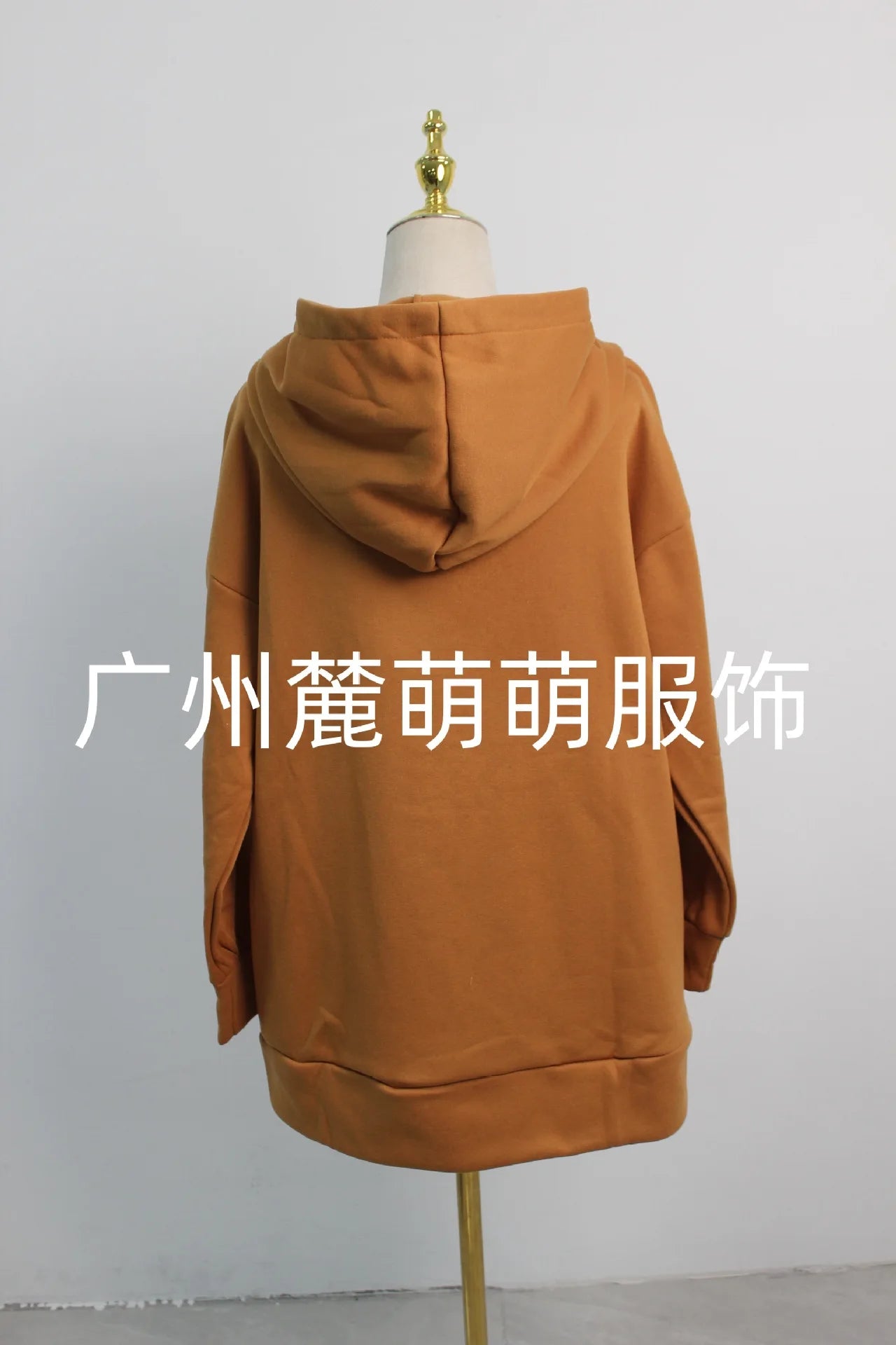 Gepersonaliseerde herfst- en wintertrui met capuchon, lange pluche trui met rits