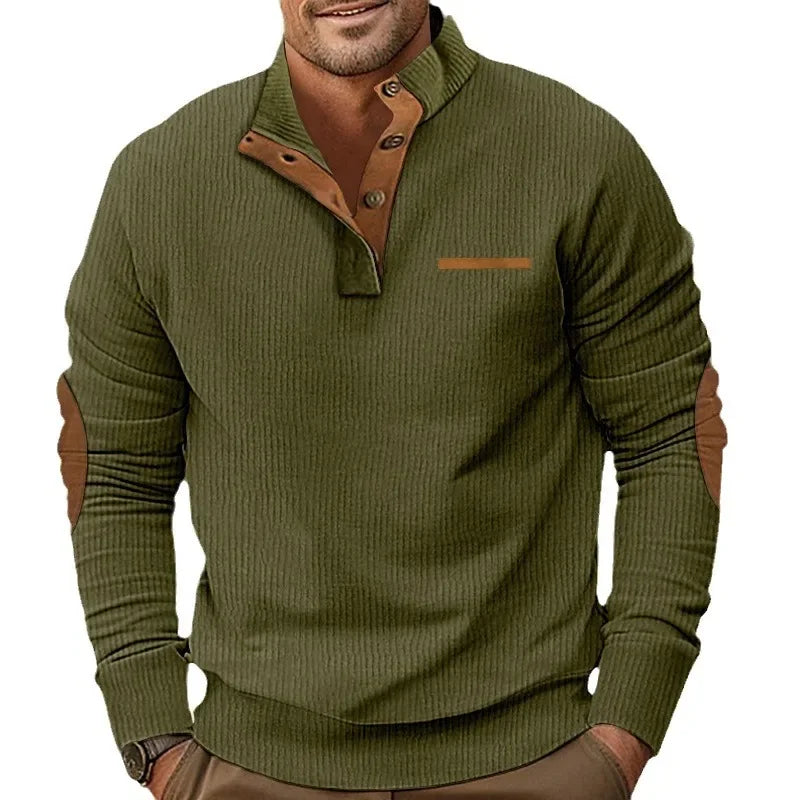 Casual Outdoor Men s Jacket Spring Autumn Corduroy Long Sleeve Stand Collar Sweatshirt Comfortable