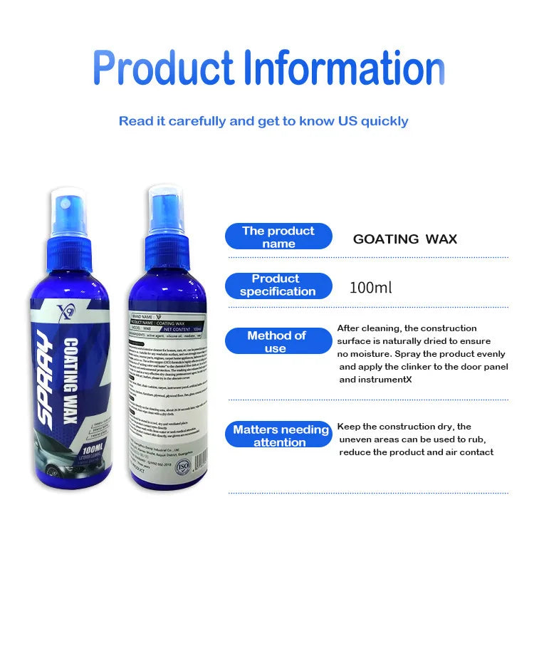 Car Plastic Restore Coating Agent Auto Plastic Rubber Exterior Repair Clean