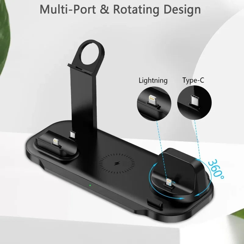 Multifunctionele draadloze opladerstandaard voor Samsung iPhone 16, 15, 14, 13 Pro Max