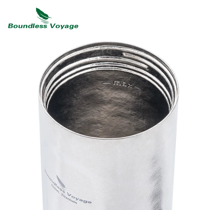 Boundless Voyage 450ml Titanium French Press Coffee Flask Double Walled