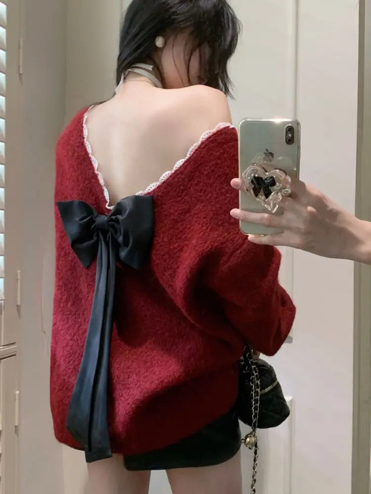 Весна-осень, V-образный вырез, длинный рукав, модный женский свитер, повседневный, для улицы