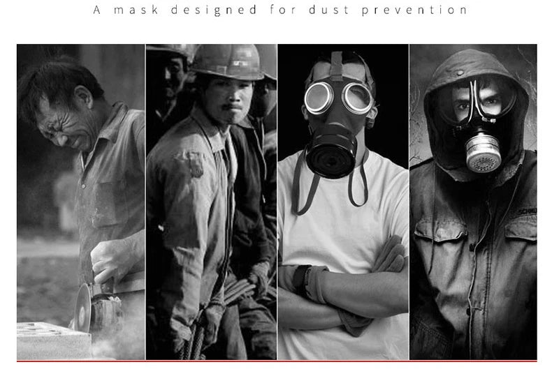 Creative Black Full Face Ghost Gas Mask Respirator Rubber Chemical Prevention