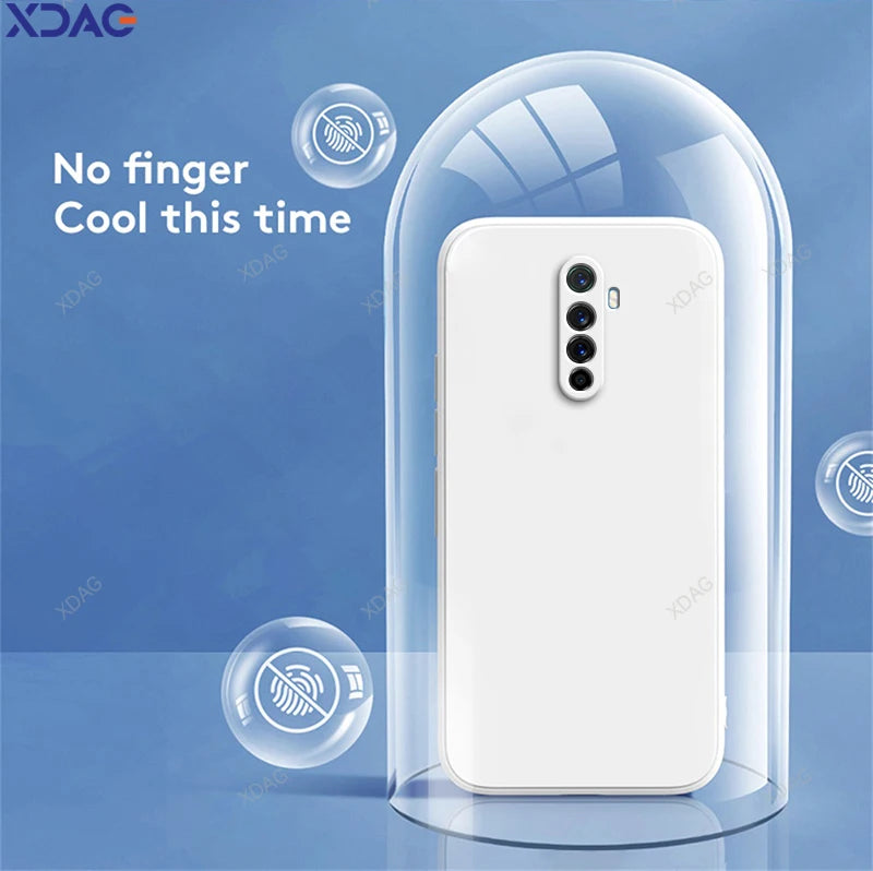 Vloeibare siliconen achterkant voor de Oppo Realme X2 Pro X2Pro 6.5 Rmx1931-lens