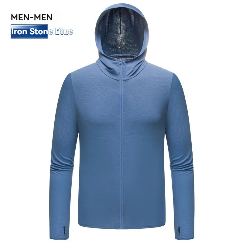 Ademende Ice Silk-zonnebrandkleding voor heren en dames, UV-bestendig, buitensporten
