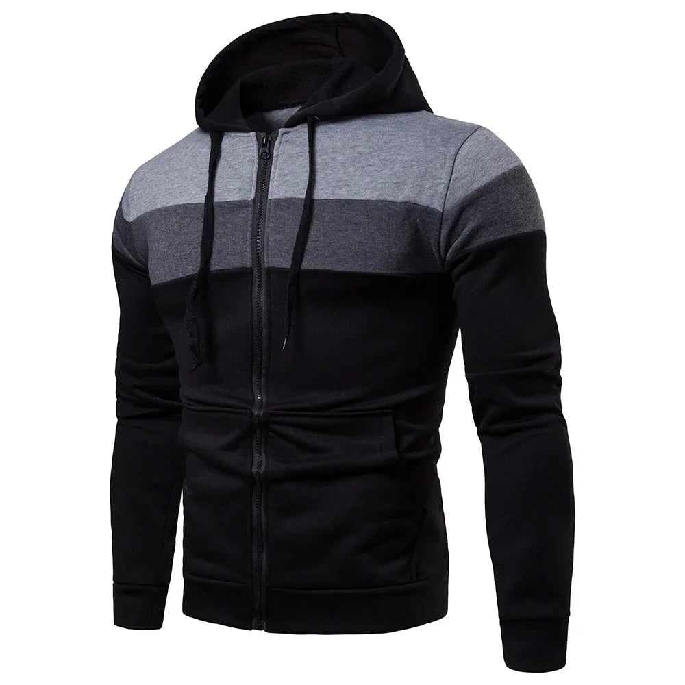 Zip Up Hoodies Autumn Hooded Sweatshirts Men s Hoodie Cardigan Solid Color