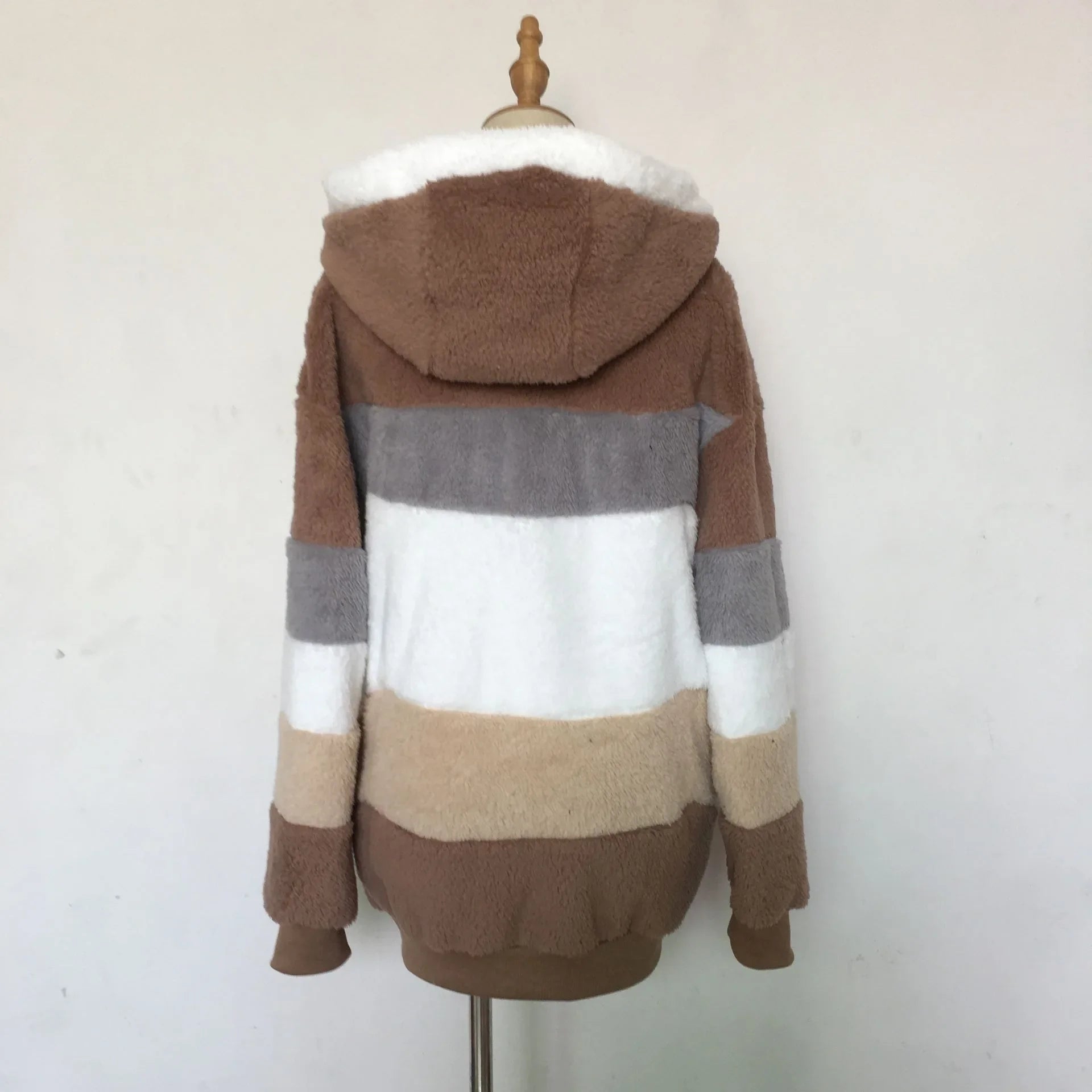 Oversized jas voor dames, herfst/winter, warme, zachte capuchon met capuchon