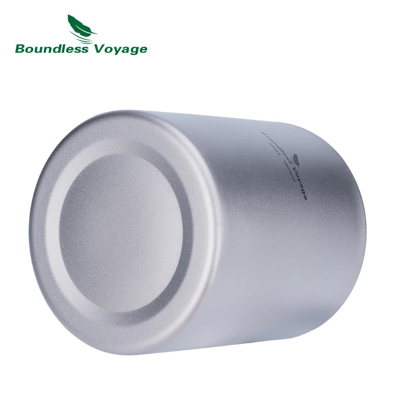 Boundless Voyage 350ml Titanium Cup with Lid Double Walled Mug Tea Coffee