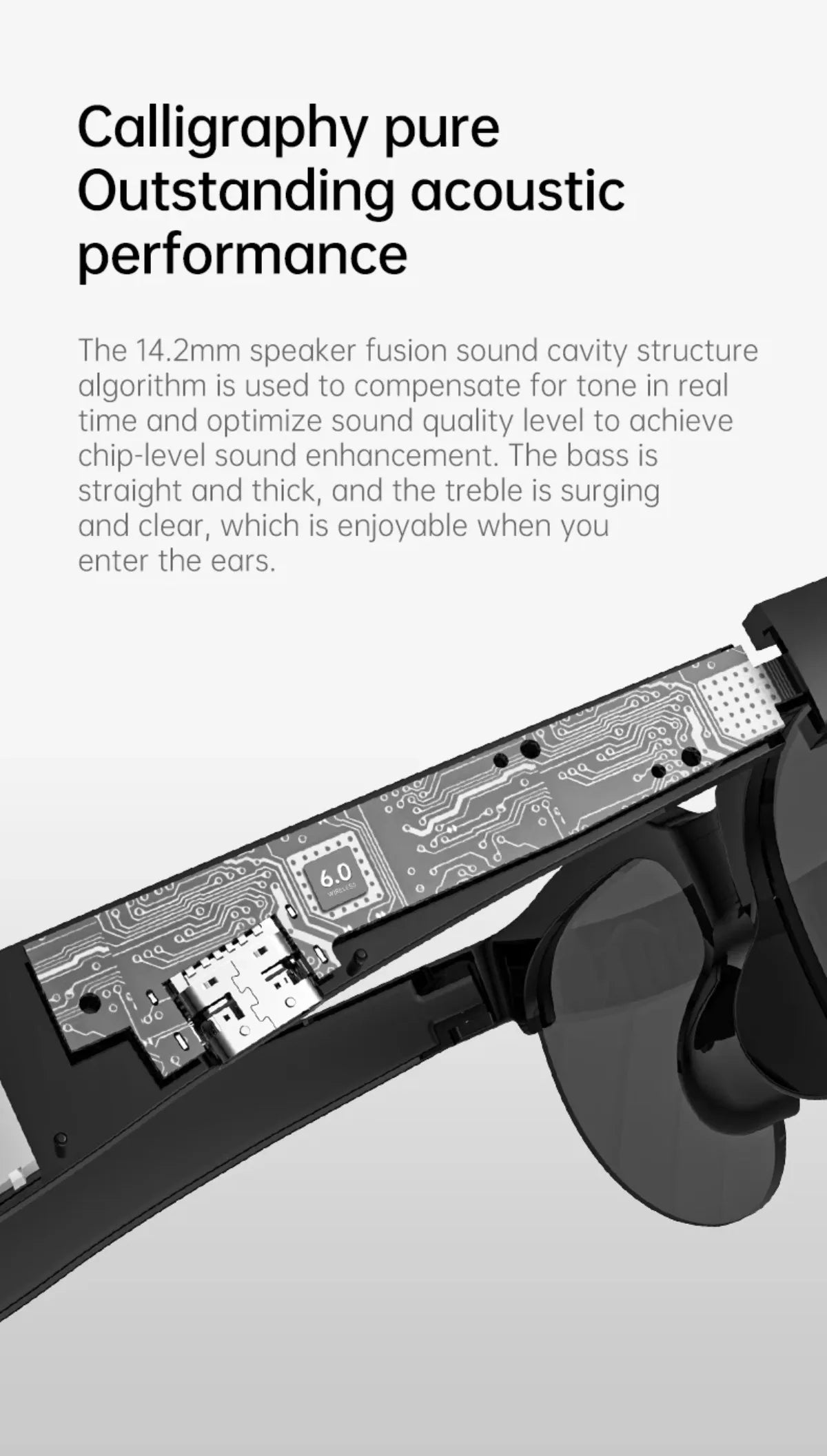 Xg89 Smart Audio Bril Taalvertaler Tweerichtingsruisonderdrukking Lang
