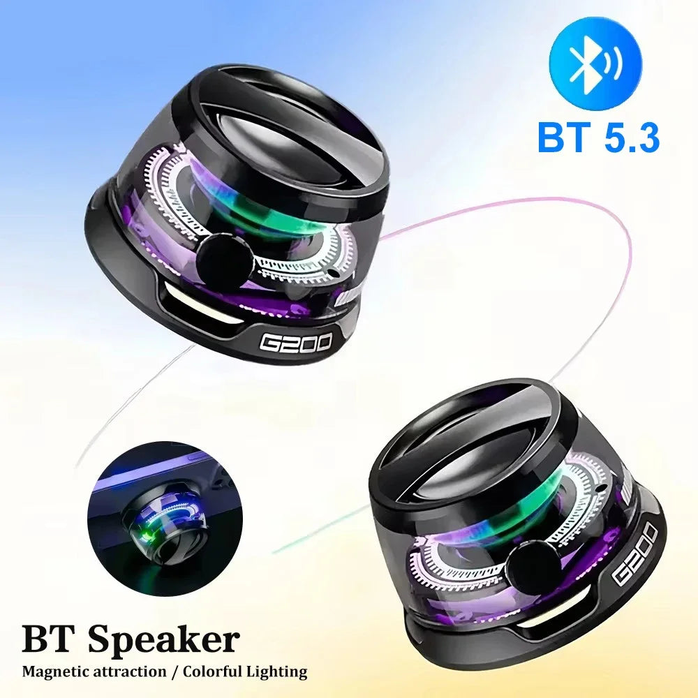 Mini Portable Bluetooth Speaker G200 RGB Color Light Magnetic Speaker Bt5.3