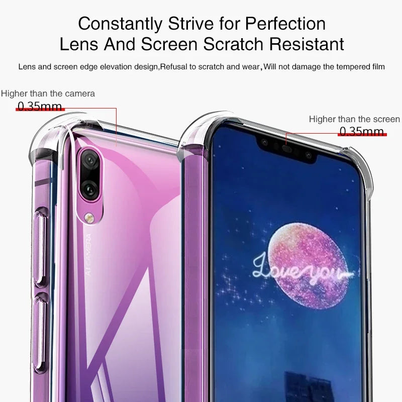 Airbag zachte siliconen telefoonhoes voor Huawei Nova3 Nova 3 3i 3E 2s 2i 2 Plus