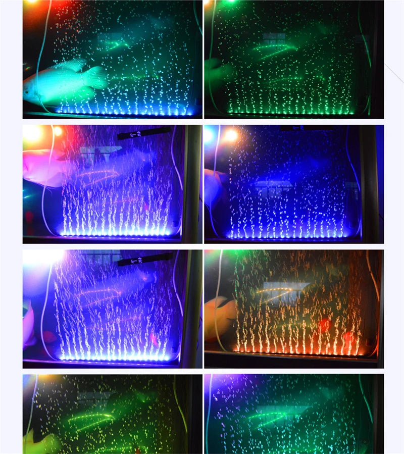 Аквариумный светильник IP68, водонепроницаемый светодиодный RGB-светильник для аквариума, подводный светильник