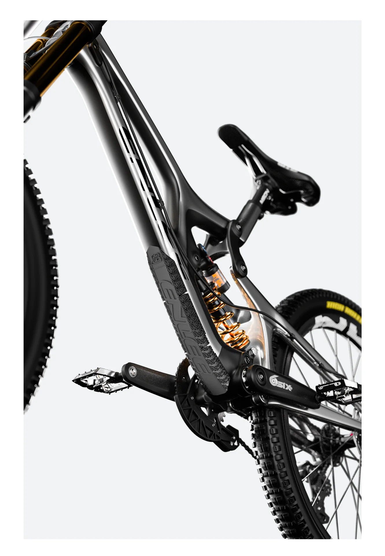 Enlee Mountain Fietsframe Beschermende Siliconen Onderkant Sticker MTB Racefiets